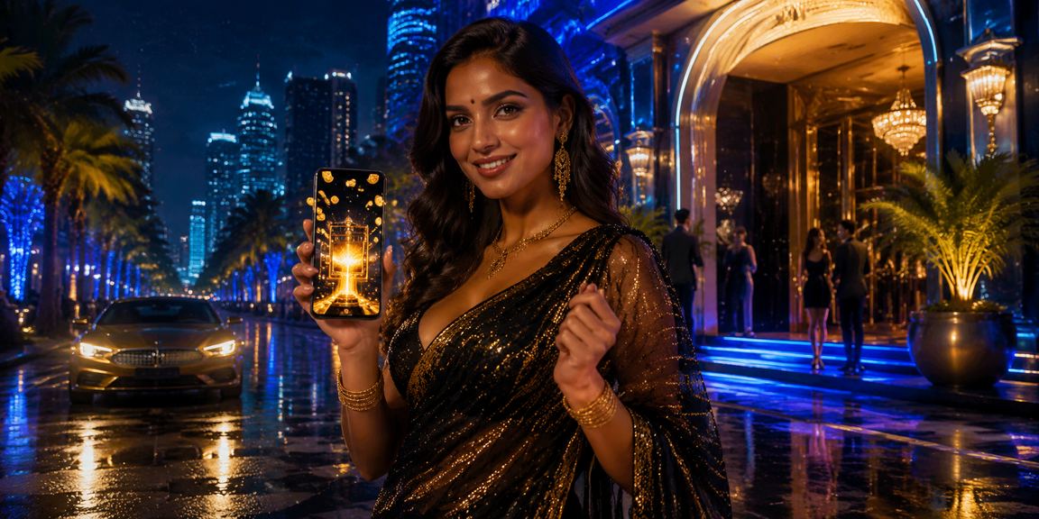 Mumbai Bandra skyline with mobile casino user